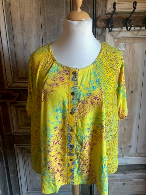 Normal Crazy - Blouse New Moza korte mouw Batik