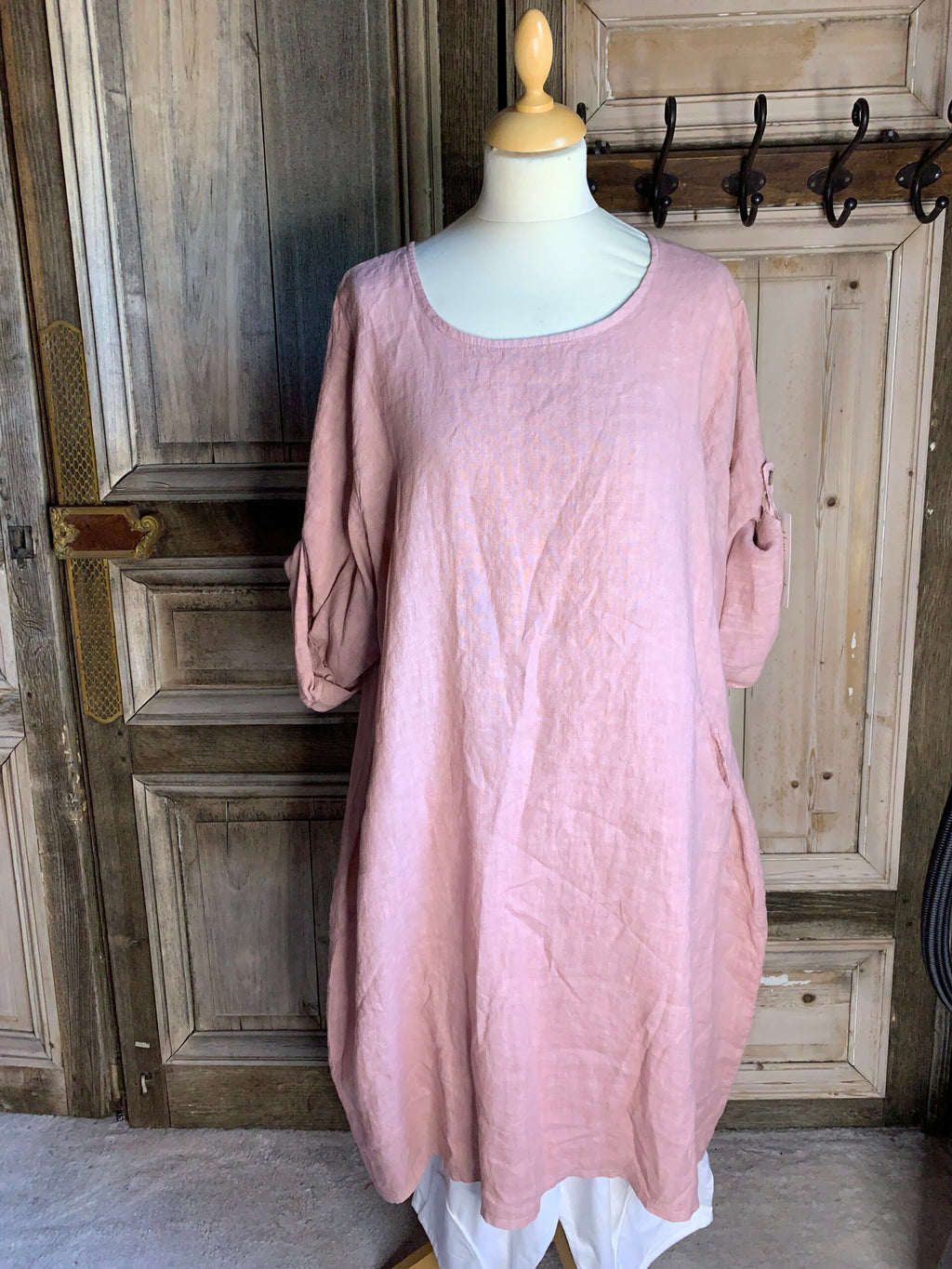 BB Style - Lino Jurk ronde hals - licht roze zalm