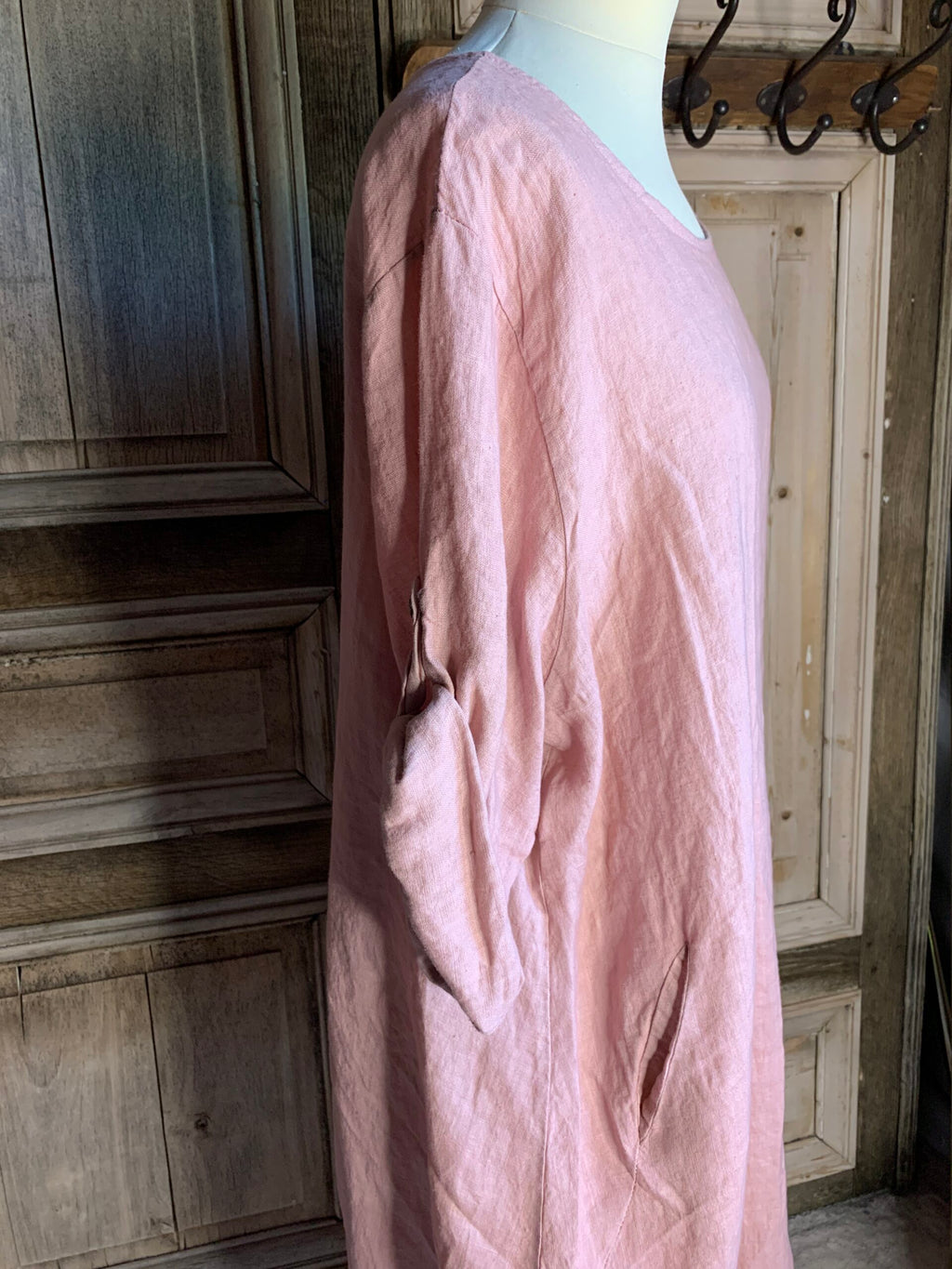 BB Style - Lino Jurk ronde hals - licht roze zalm