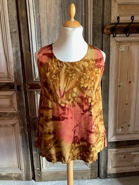 Normal Crazy top Mouwloze  Aline -10 - Tie Dye Brown
