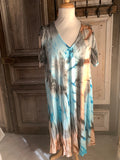Thombiq -  jurk Tie dye - Turquoise