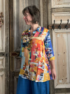 Orientique Digital Blouse 1/2 Placket*