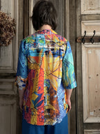Orientique Digital Blouse 1/2 Placket*
