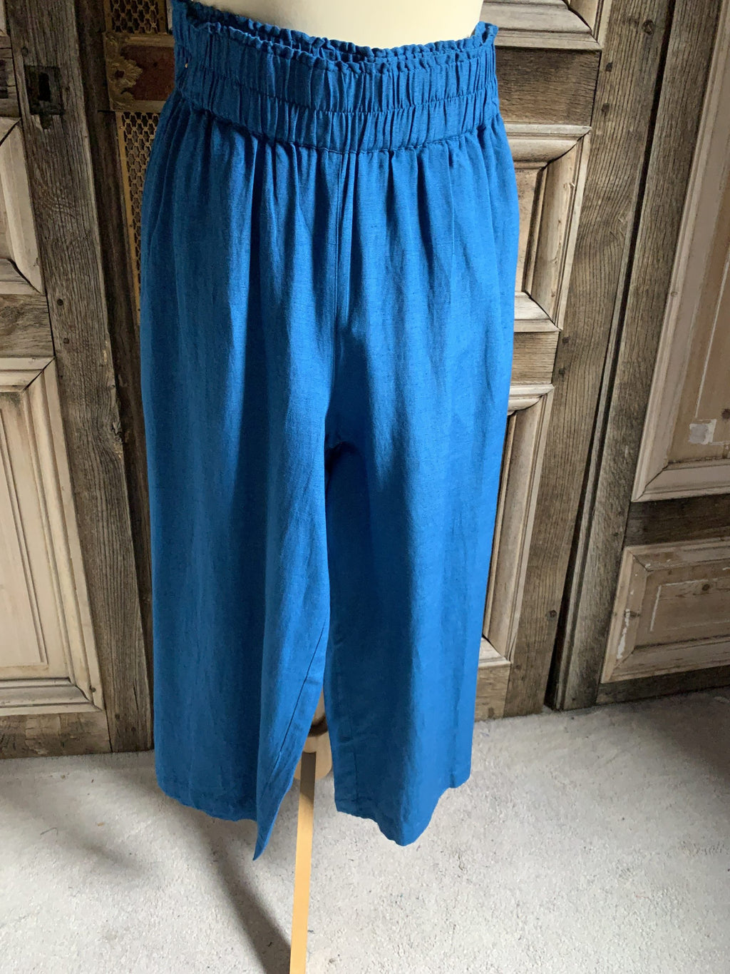 Orientique Linen 3/4 Broek French Blue*