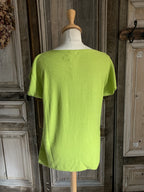 Orientique - Basic Katoen truitje V hals - Lime groen