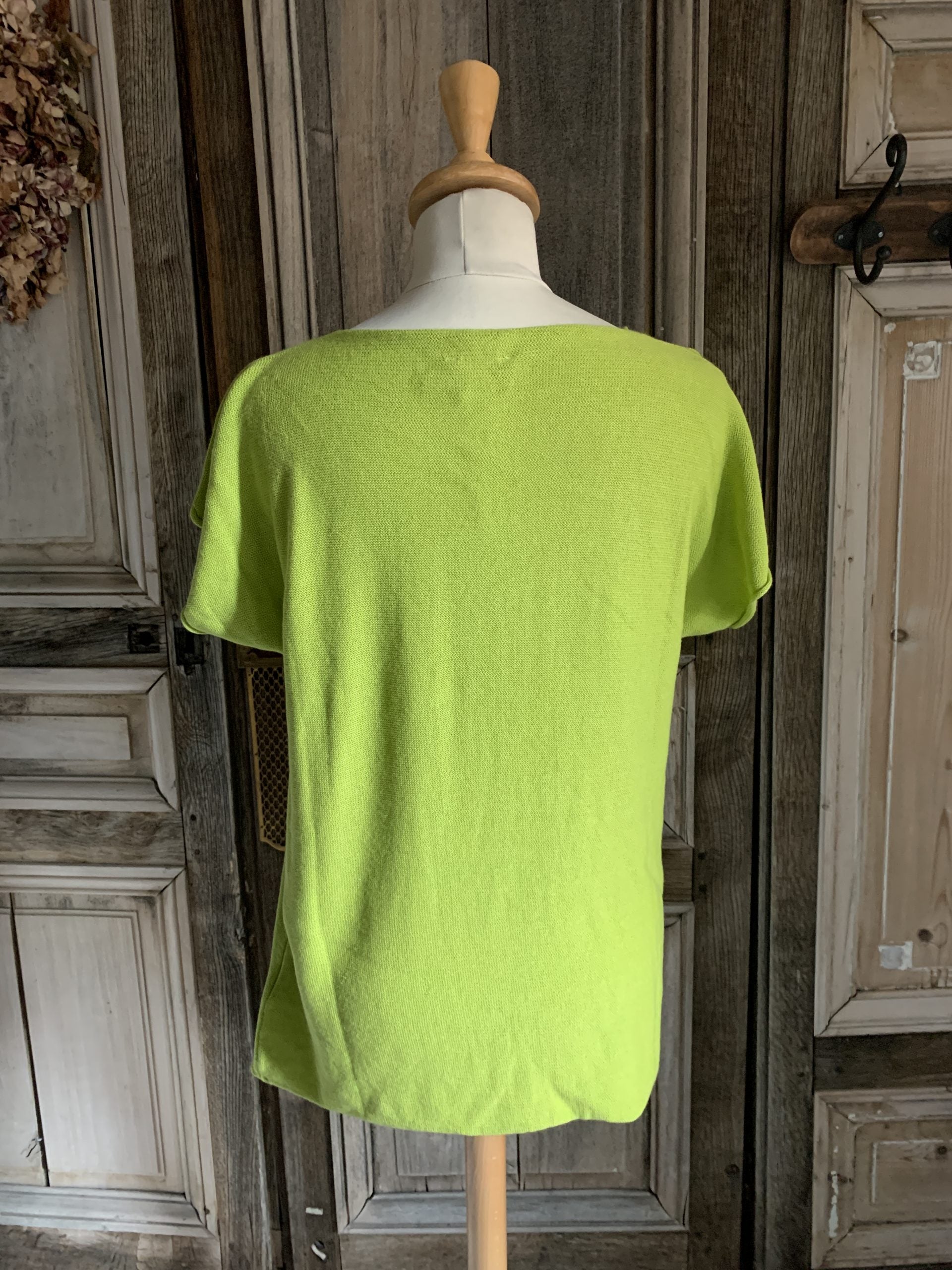 Orientique - Basic Katoen truitje V hals - Lime groen