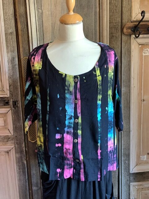 Normal Crazy - Blouse Botton korte mouw -
