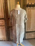 BB Style - Linnen jurk natuur cirkel