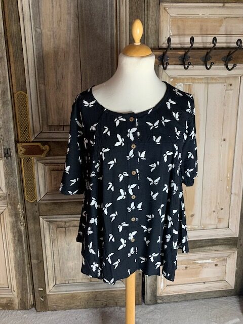 Normal Crazy - Blouse New Moza korte mouw Batik