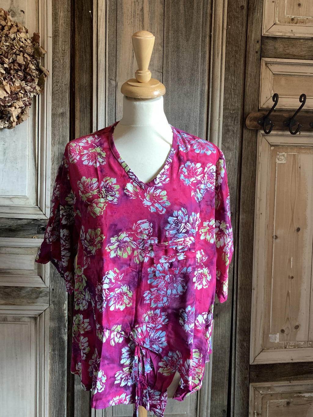 Mapa Mundo - Rayon Top Molly - Maat M*magenta