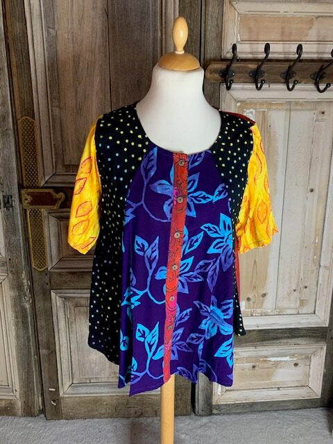 Normal Crazy - Blouse NewJipsy korte mouw P/W*
