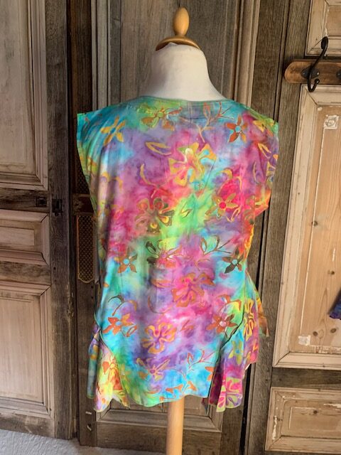 Normal Crazy - blouse palm 5 button zonder mouwen