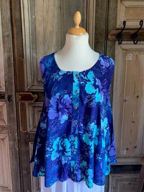 Normal Crazy - Blouse New Moza batik zonder mouw*