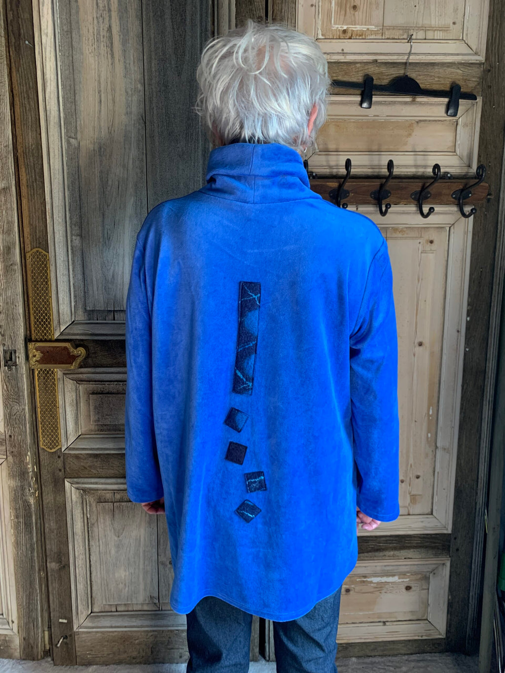 Geesje Sturre - Trui van katoen fleece - Kobalt