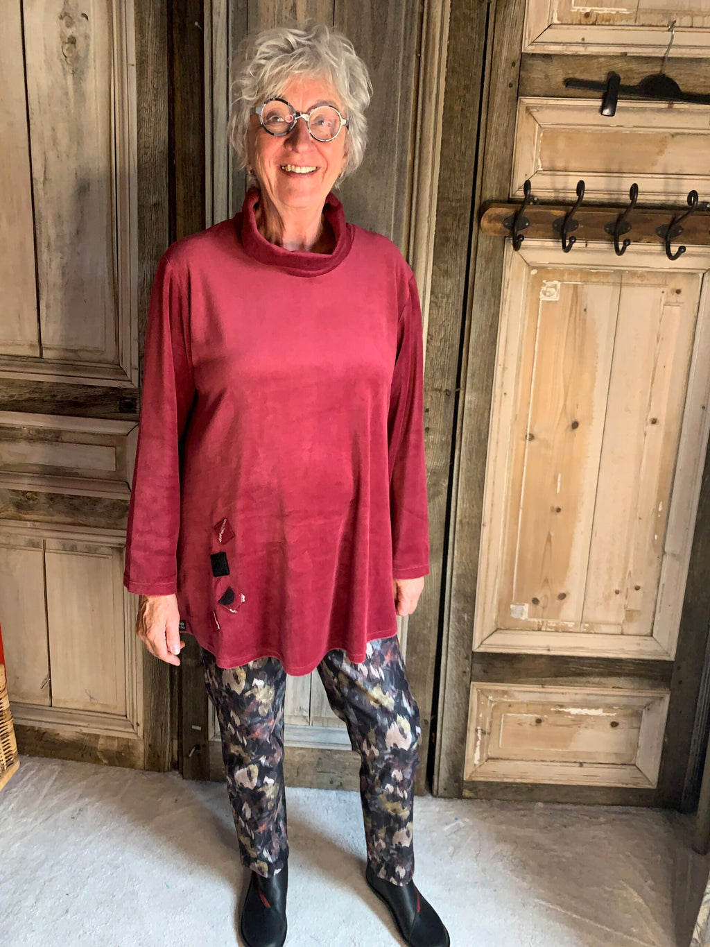 Geesje Sturre - Trui van katoen Fleece- Rood