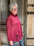 Geesje Sturre - Trui van katoen Fleece- Rood