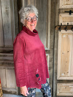 Geesje Sturre - Trui van katoen Fleece- Rood