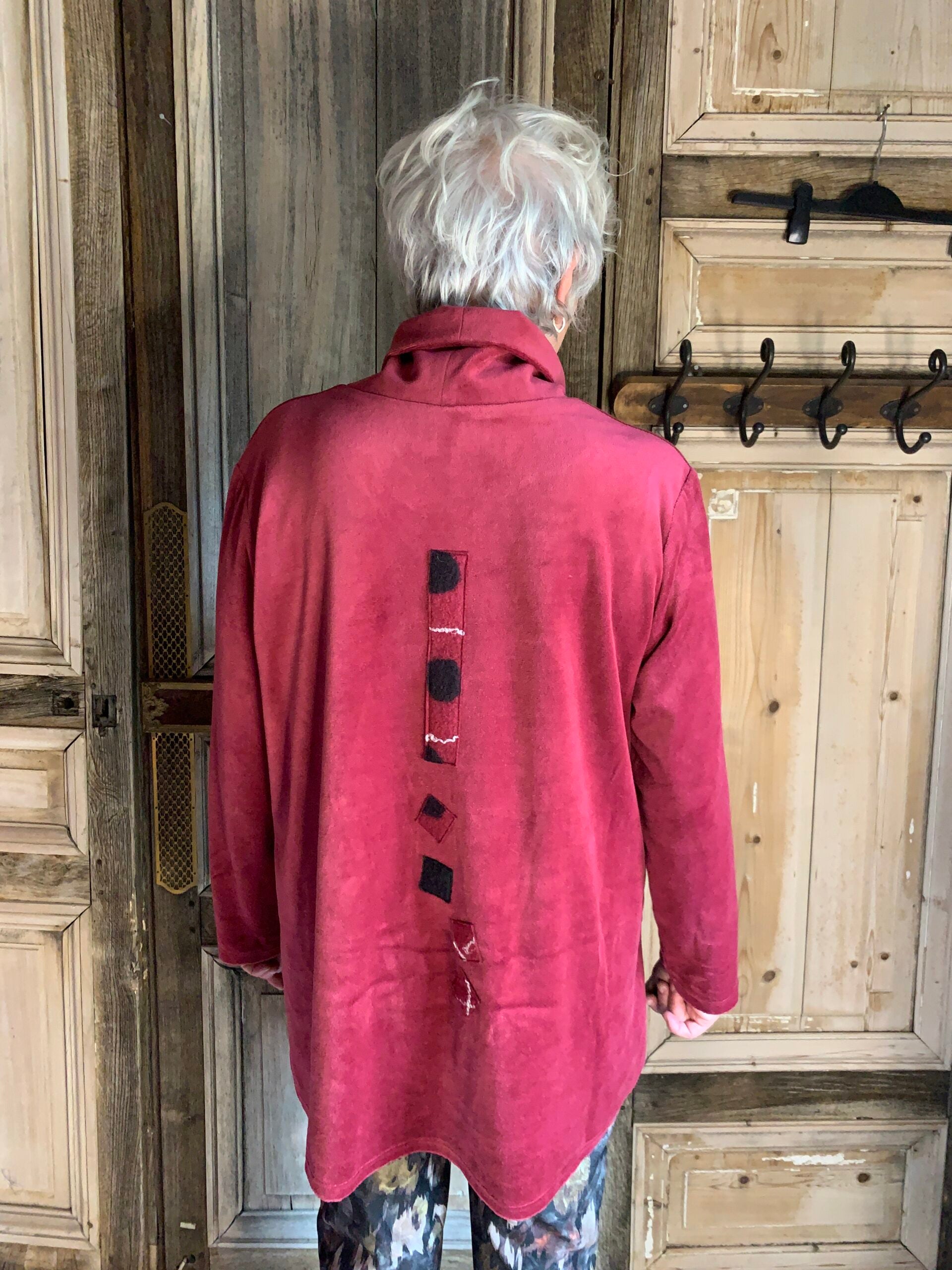 Geesje Sturre - Trui van katoen Fleece- Rood