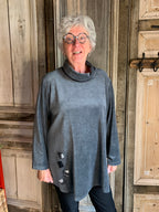 Geesje Sturre - Trui van katoen Fleece - Grijs