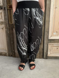Luukaa broek Black White  - Maat 6