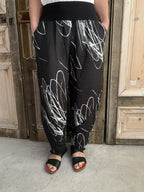 Luukaa broek Black White  - Maat 6