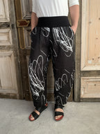 Luukaa broek Black White  - Maat 6