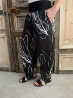 Luukaa broek Black White  - Maat 6