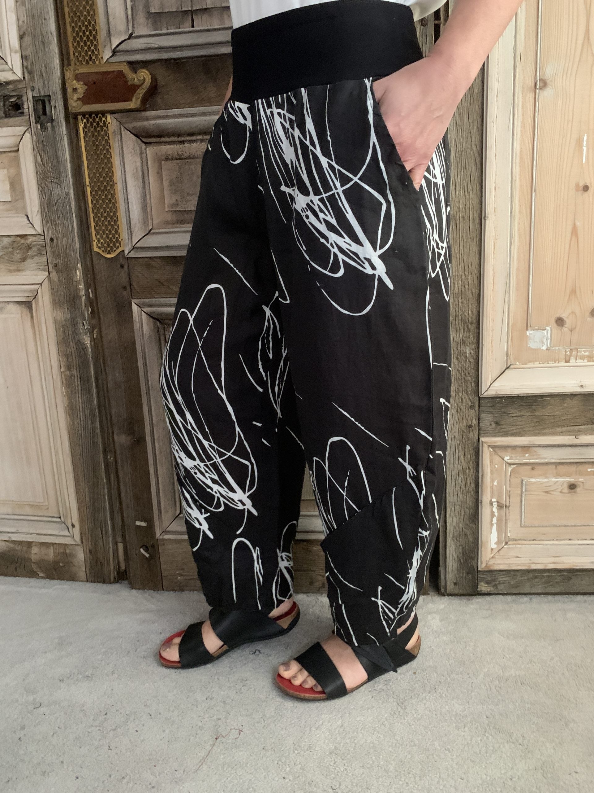 Luukaa broek Black White  - Maat 6