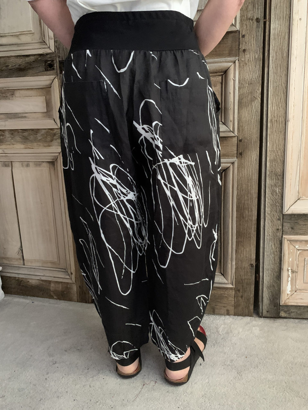 Luukaa broek Black White  - Maat 6
