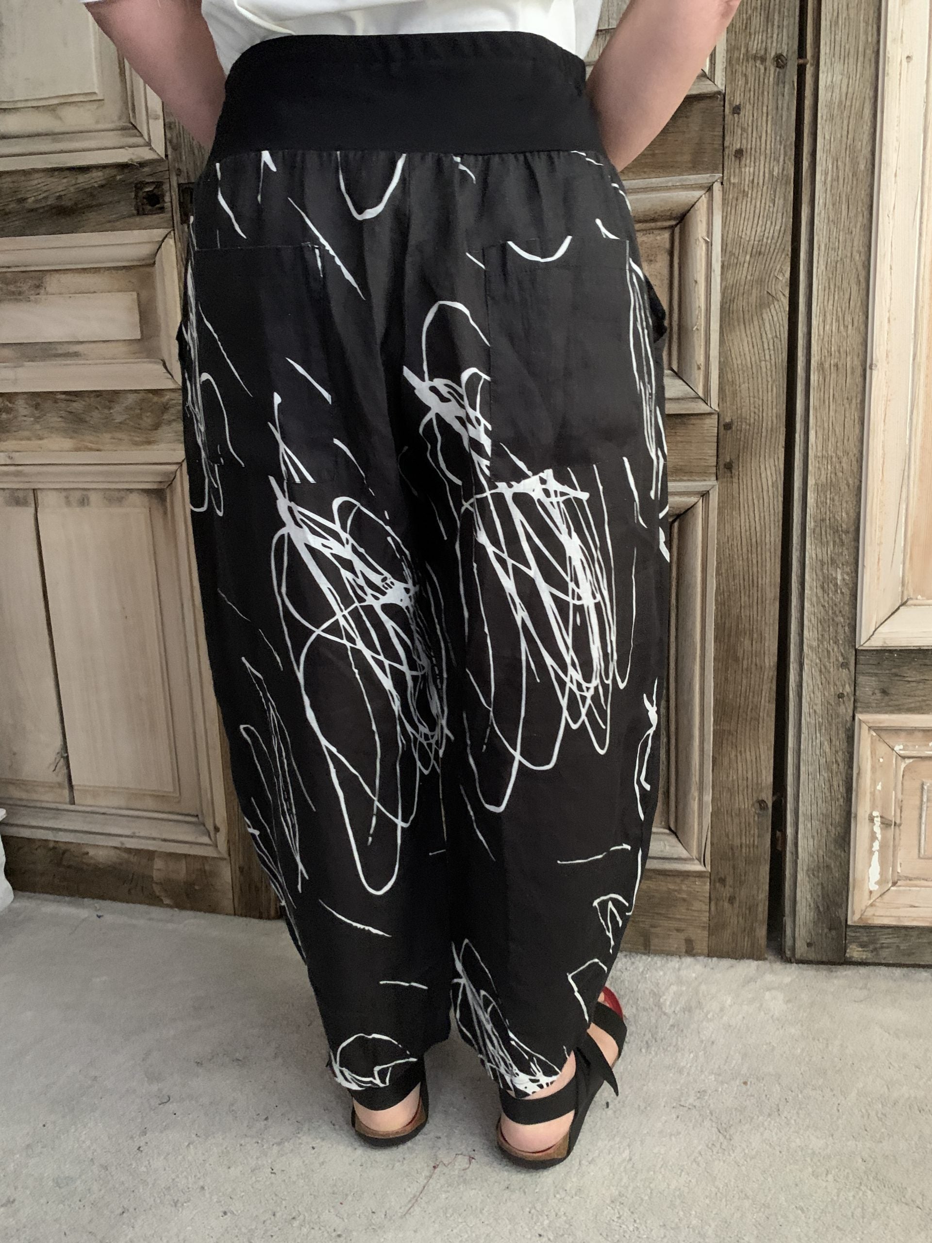 Luukaa broek Black White  - Maat 6