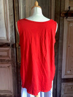 BB style linnen Mouwloze  top Rood