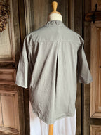 BlueBerry Italia - Basic Blouse katoen met ronde hals - Grijs