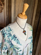 BB Style - Linnen jurk lang - Zand Bloemen
