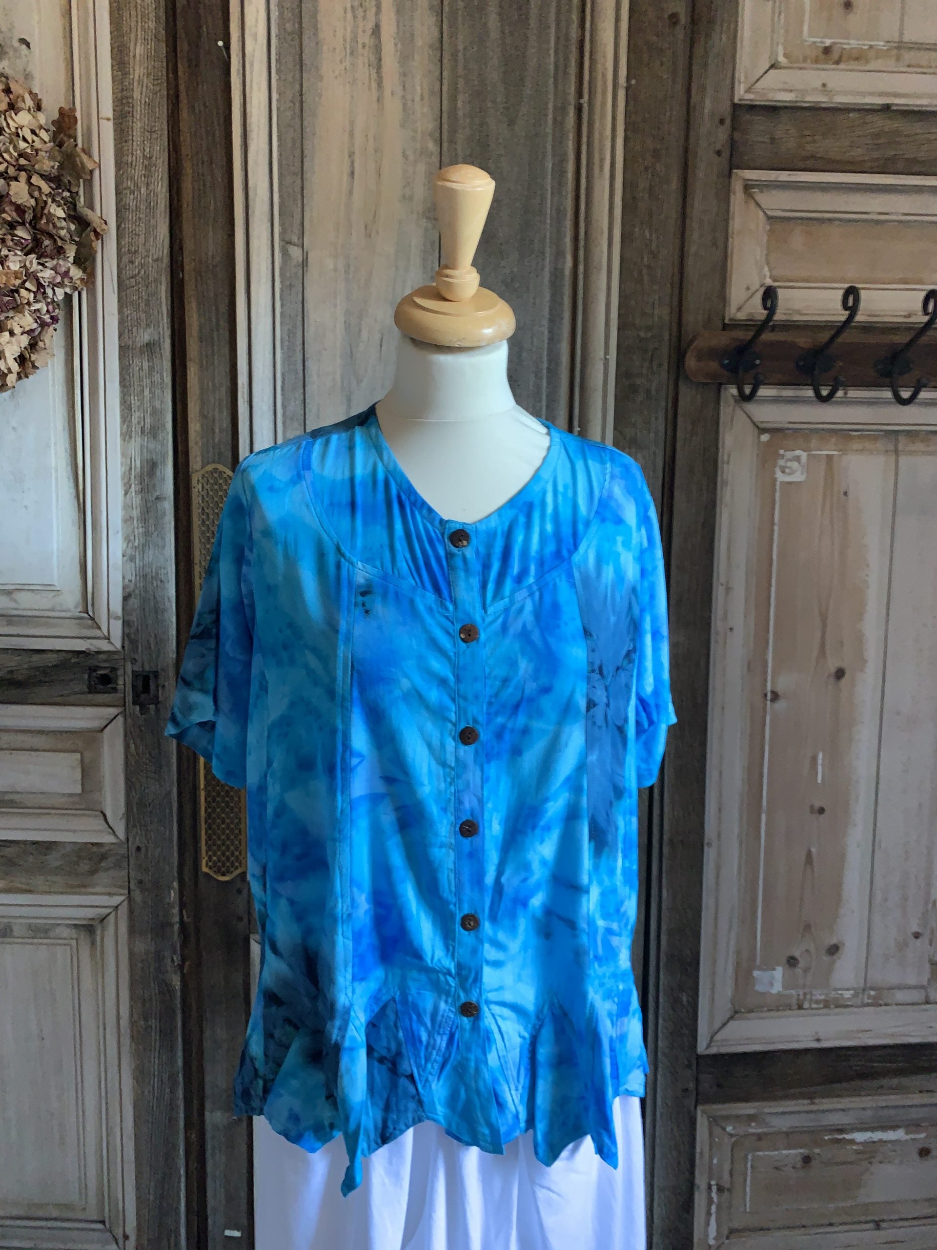Normal Crazy - Blouse India korte mouw - Tie dye