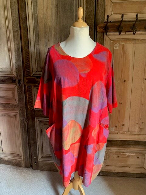 MB jurk Cirkel rood