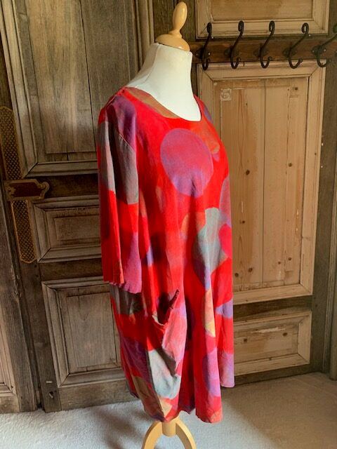 MB jurk Cirkel rood