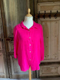 BB style Linnen blouse basic roze