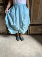 Luukaa - Poplin rok - Licht blauw/groen