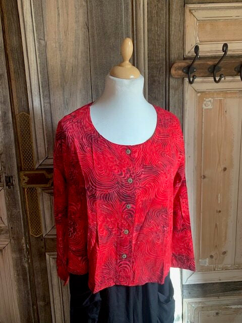Normal Crazy - Blouse Botton L/S Rood