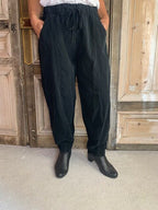 Moonshine - Broek babyrib -zwart