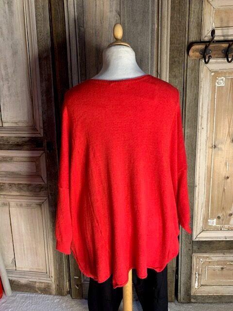 Moonshine trui Large rood