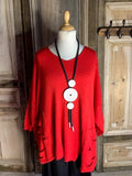 Moonshine trui Large rood