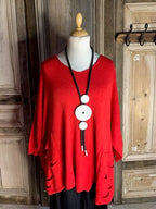 Moonshine trui Large rood