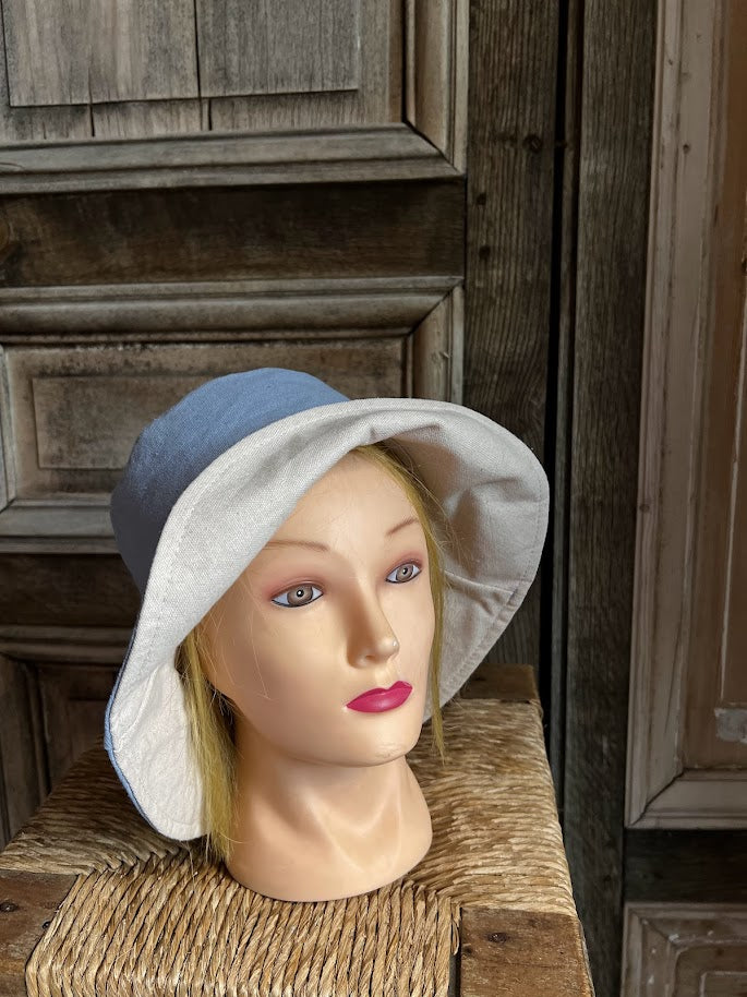 BB Style - Bucket hat reversible - beige en lichtblauw