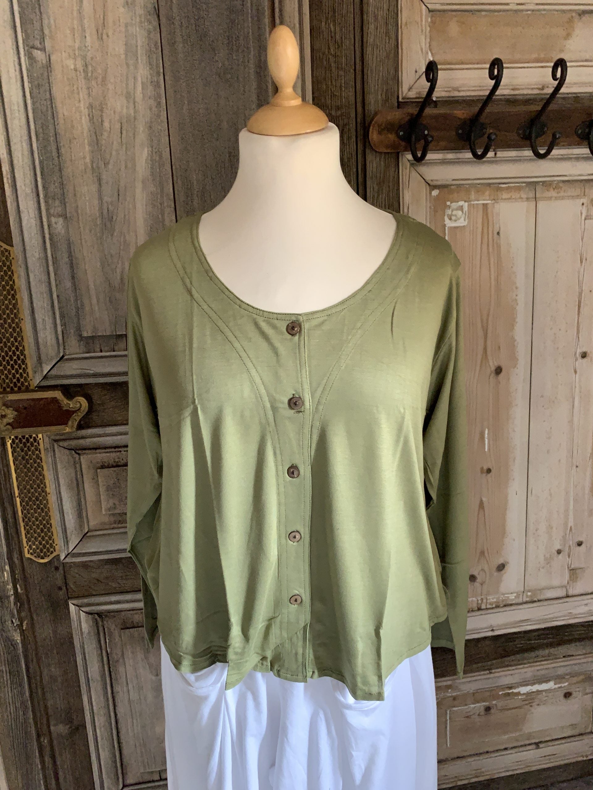 Normal Crazy Vest button L/S lange mouw green eyes