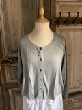 Normal Crazy Vest button L/S lange mouw Abyss