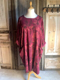 La Bass - jurk babyroy bloem - Bordeaux