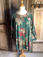 La Bass Tuniek bloem groen