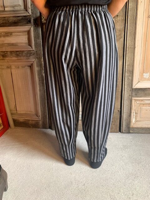 Sinne Design - Broek Print streep - zwart/grijs