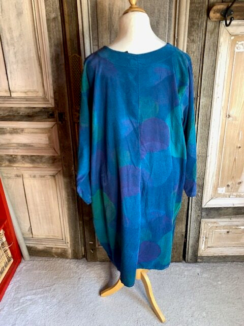MB jurk Cirkel blauw grote maat